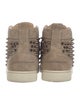Christian Louboutin Spike Accents Suede Sneakers