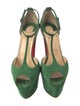 Christian Louboutin Suede T-Strap Pumps