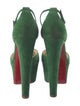 Christian Louboutin Suede T-Strap Pumps