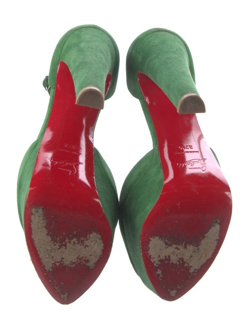 Christian Louboutin Suede T-Strap Pumps