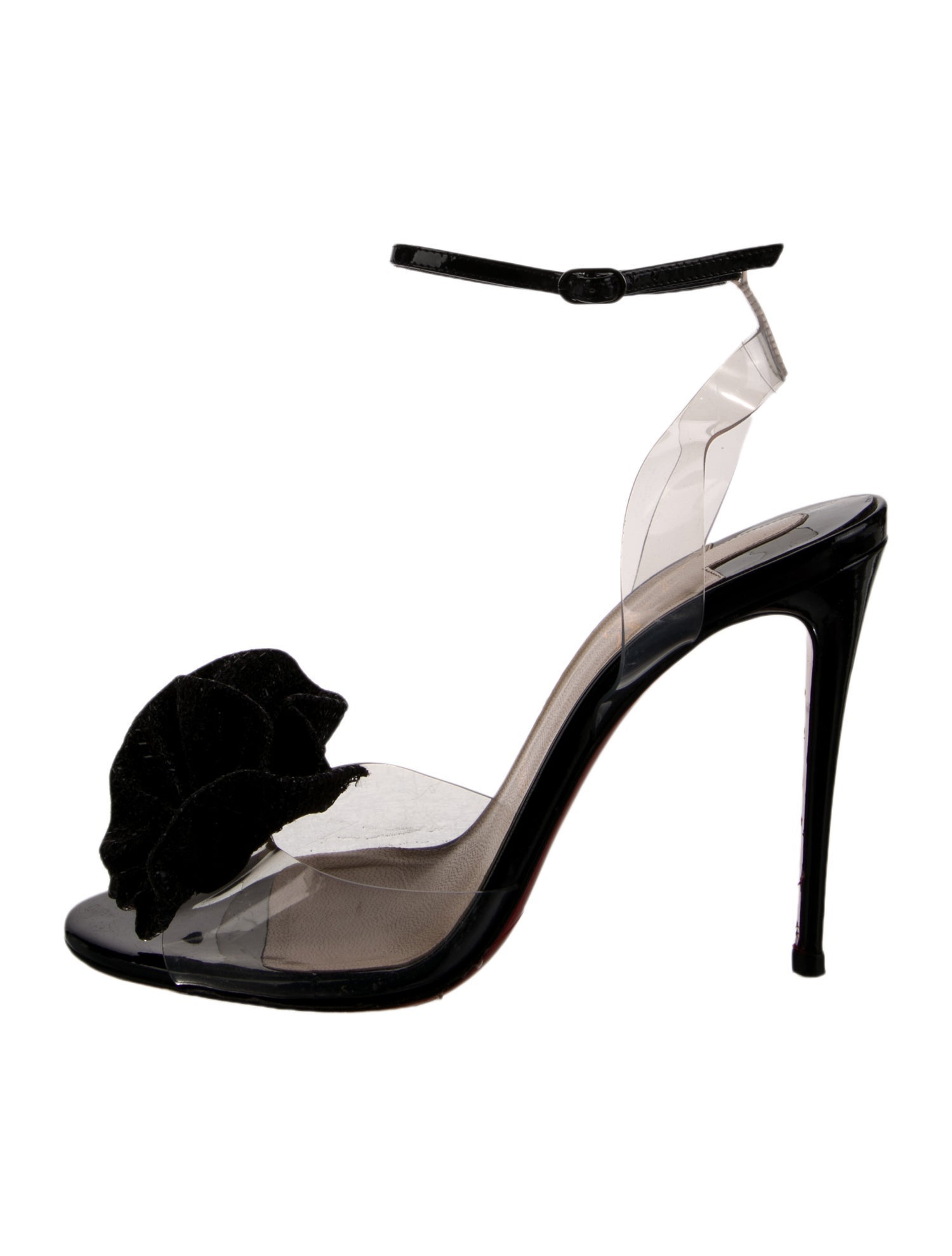 Christian Louboutin PVC Glitter Accents Sandals