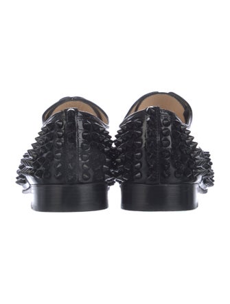 Christian Louboutin Spike Accents Patent Leather Oxfords