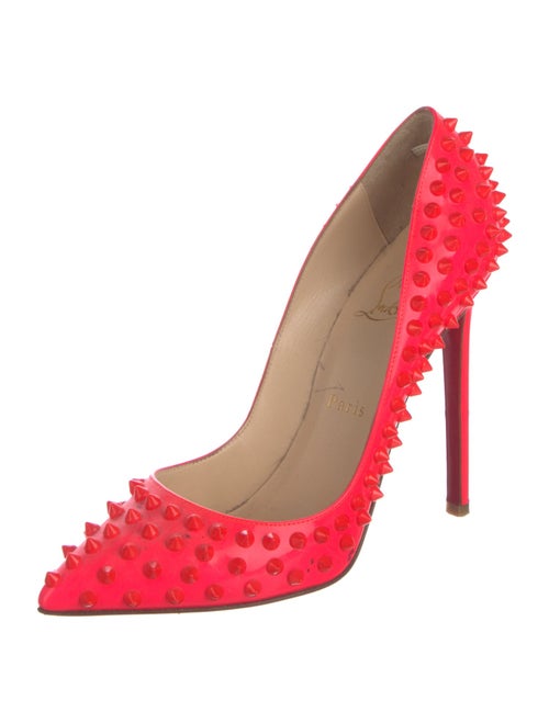 Christian Louboutin Spike Accents Patent Leather Pumps
