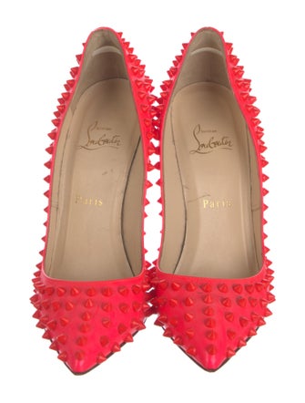 Christian Louboutin Spike Accents Patent Leather Pumps