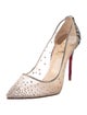 Christian Louboutin Mesh Crystal Embellishments Pumps