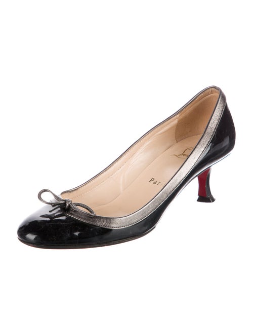 Christian Louboutin Patent Leather Bow Accents Pumps