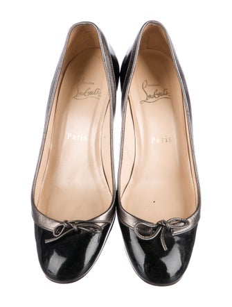 Christian Louboutin Patent Leather Bow Accents Pumps