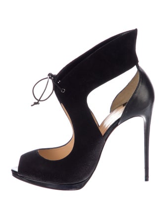 Christian Louboutin Suede D'Orsay Pumps