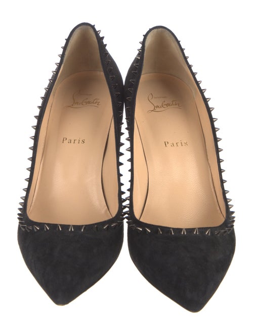 Christian Louboutin Suede Studded Accents Pumps