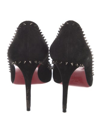 Christian Louboutin Suede Studded Accents Pumps