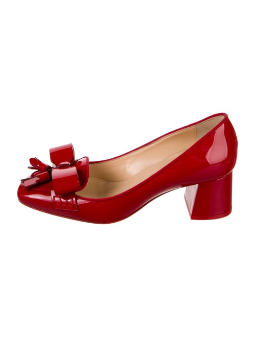 Christian Louboutin Patent Leather Bow Accents Pumps