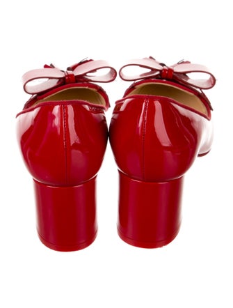 Christian Louboutin Patent Leather Bow Accents Pumps