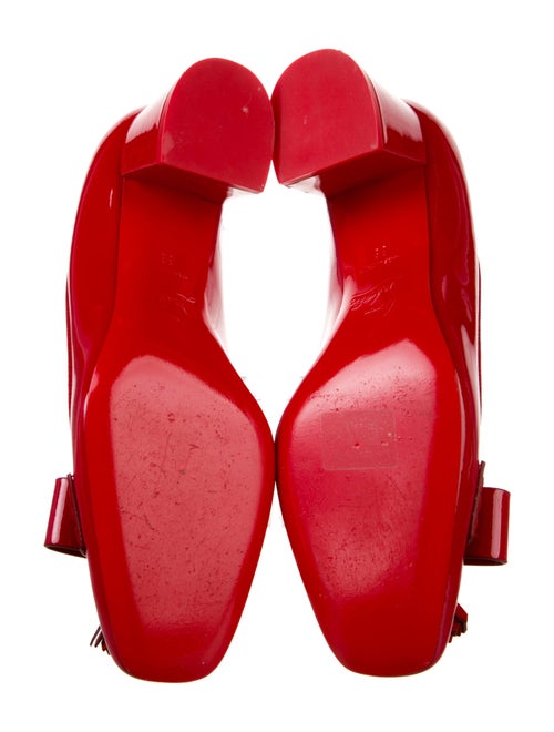 Christian Louboutin Patent Leather Bow Accents Pumps