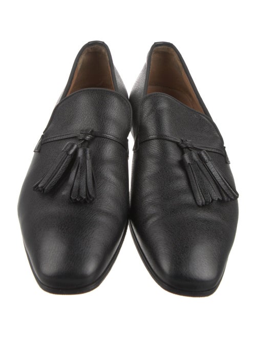 Christian Louboutin Leather Tassel Accents Dress Loafers