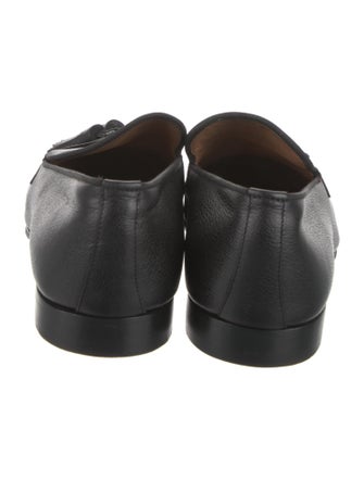 Christian Louboutin Leather Tassel Accents Dress Loafers