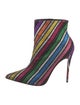 Christian Louboutin Glitter Striped Sock Boots