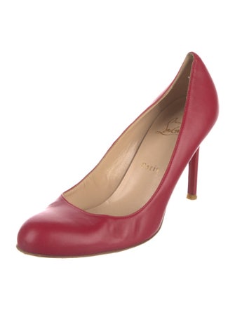 Christian Louboutin Spike Accents Leather Pumps