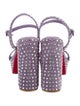 Christian Louboutin Suede Crystal Embellishments Sandals