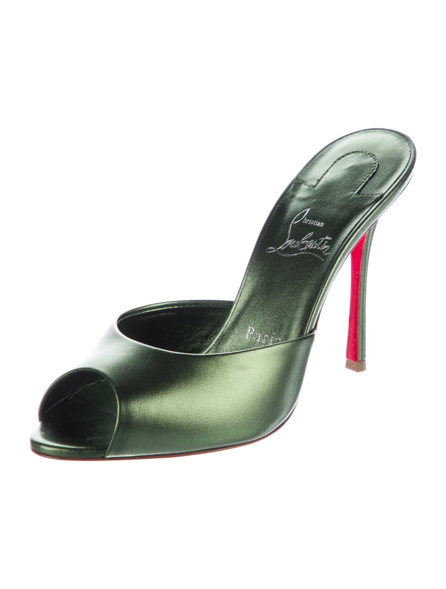Christian Louboutin Patent Leather Slides