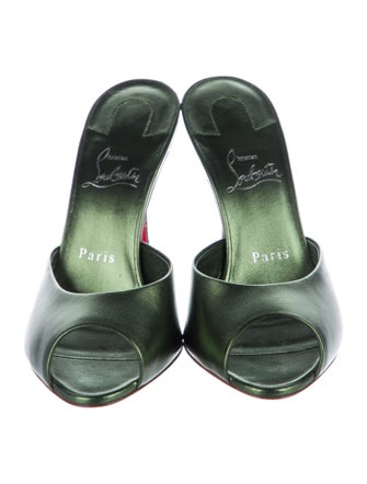 Christian Louboutin Patent Leather Slides