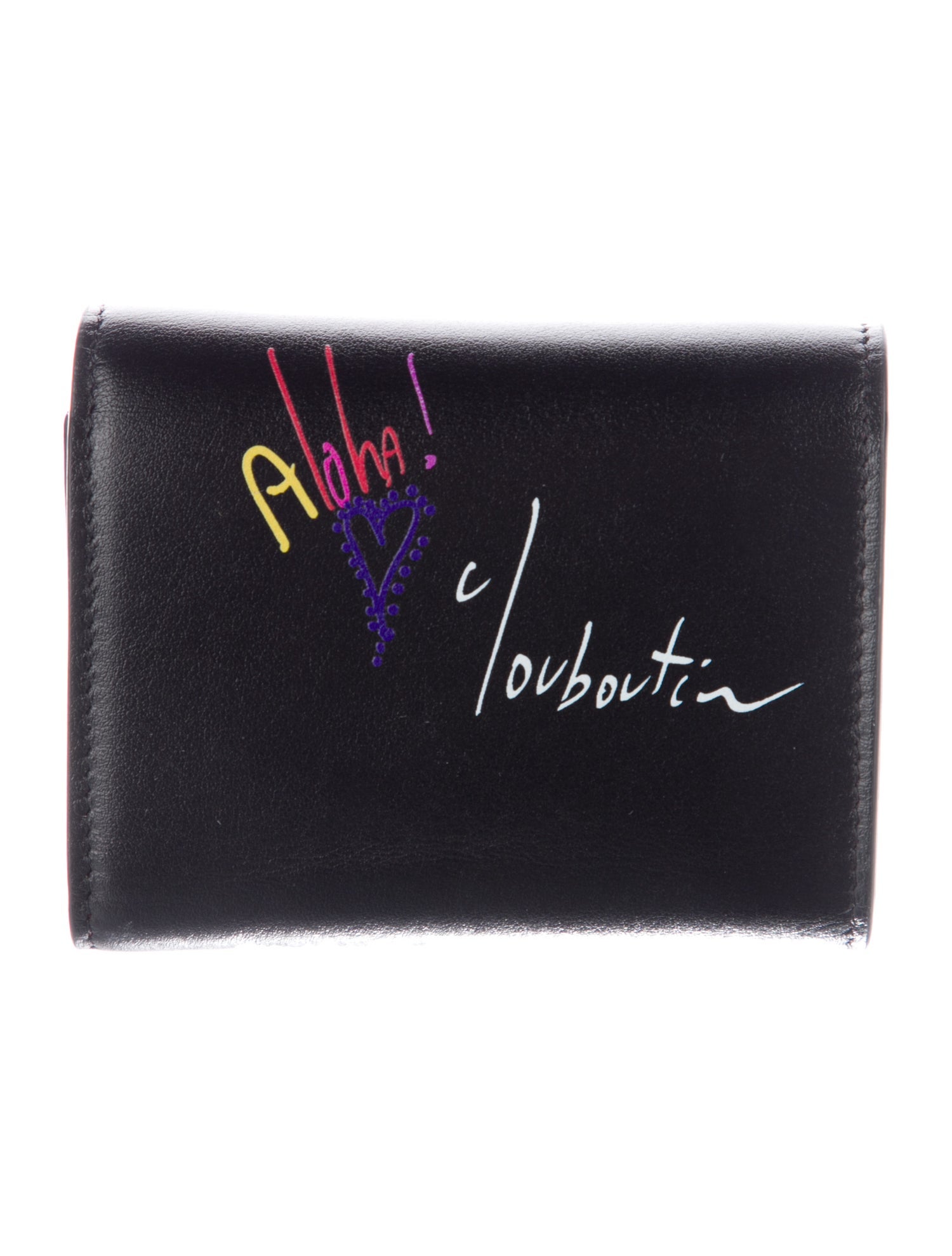 Christian Louboutin Leather Printed Compact Wallet
