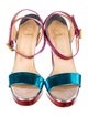 Christian Louboutin Patent Leather Colorblock Pattern Sandals