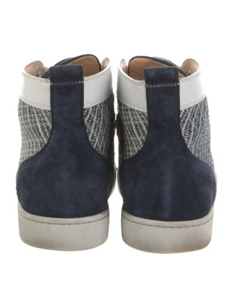 Christian Louboutin Spike Accents Printed Sneakers