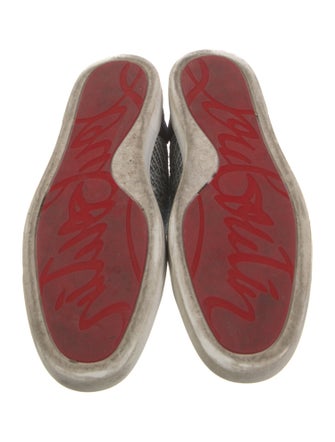 Christian Louboutin Spike Accents Printed Sneakers
