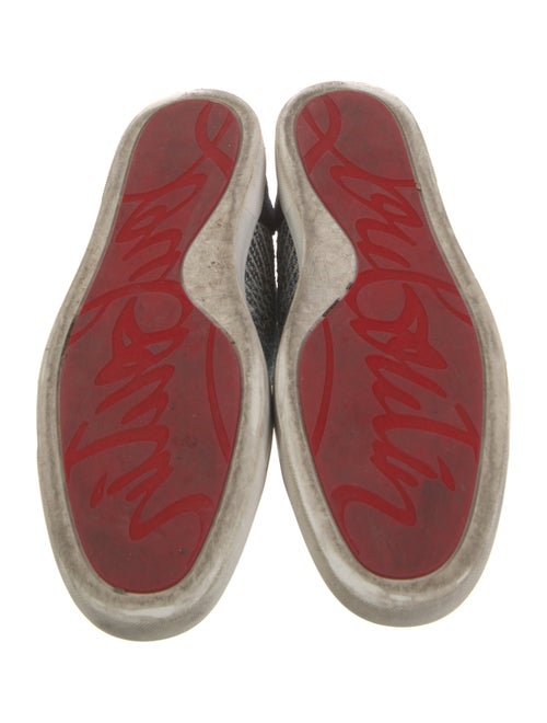 Christian Louboutin Spike Accents Printed Sneakers