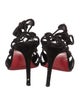 Christian Louboutin Suede Cutout Accent Slingback Sandals