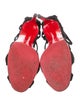 Christian Louboutin Suede Cutout Accent Slingback Sandals