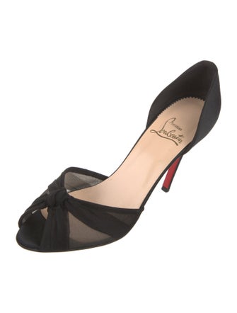 Christian Louboutin Satin D'Orsay Pumps