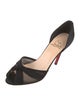 Christian Louboutin Satin D'Orsay Pumps