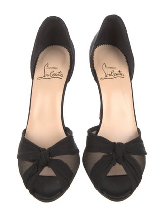 Christian Louboutin Satin D'Orsay Pumps