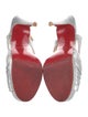 Christian Louboutin Leather Pleated Accents Slingback Pumps
