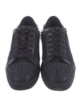 Christian Louboutin Spike Accents Printed Sneakers