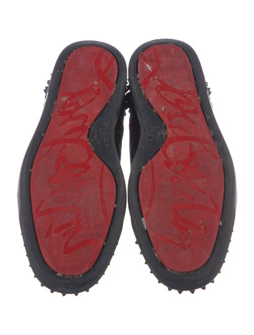 Christian Louboutin Spike Accents Printed Sneakers