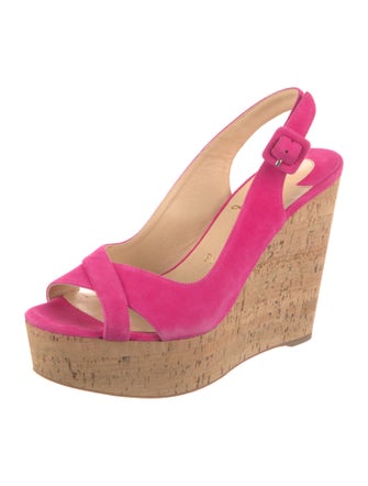 Christian Louboutin Suede Slingback Sandals