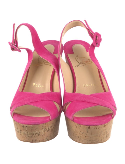 Christian Louboutin Suede Slingback Sandals