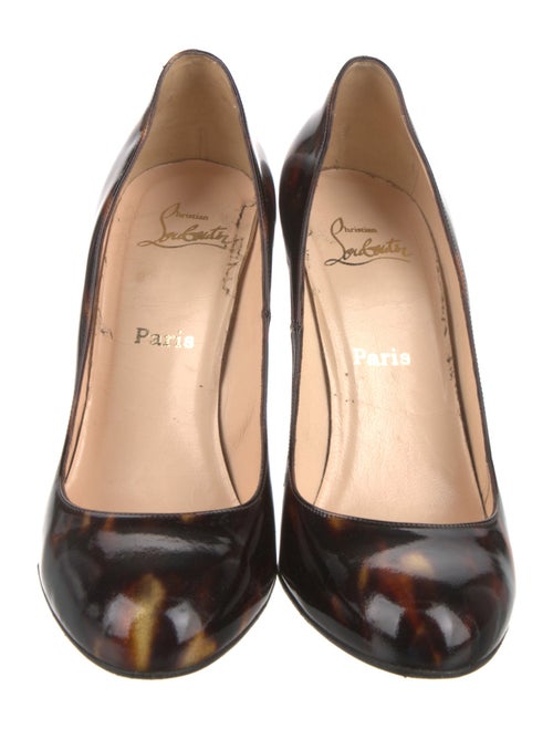 Christian Louboutin Patent Leather Printed Pumps