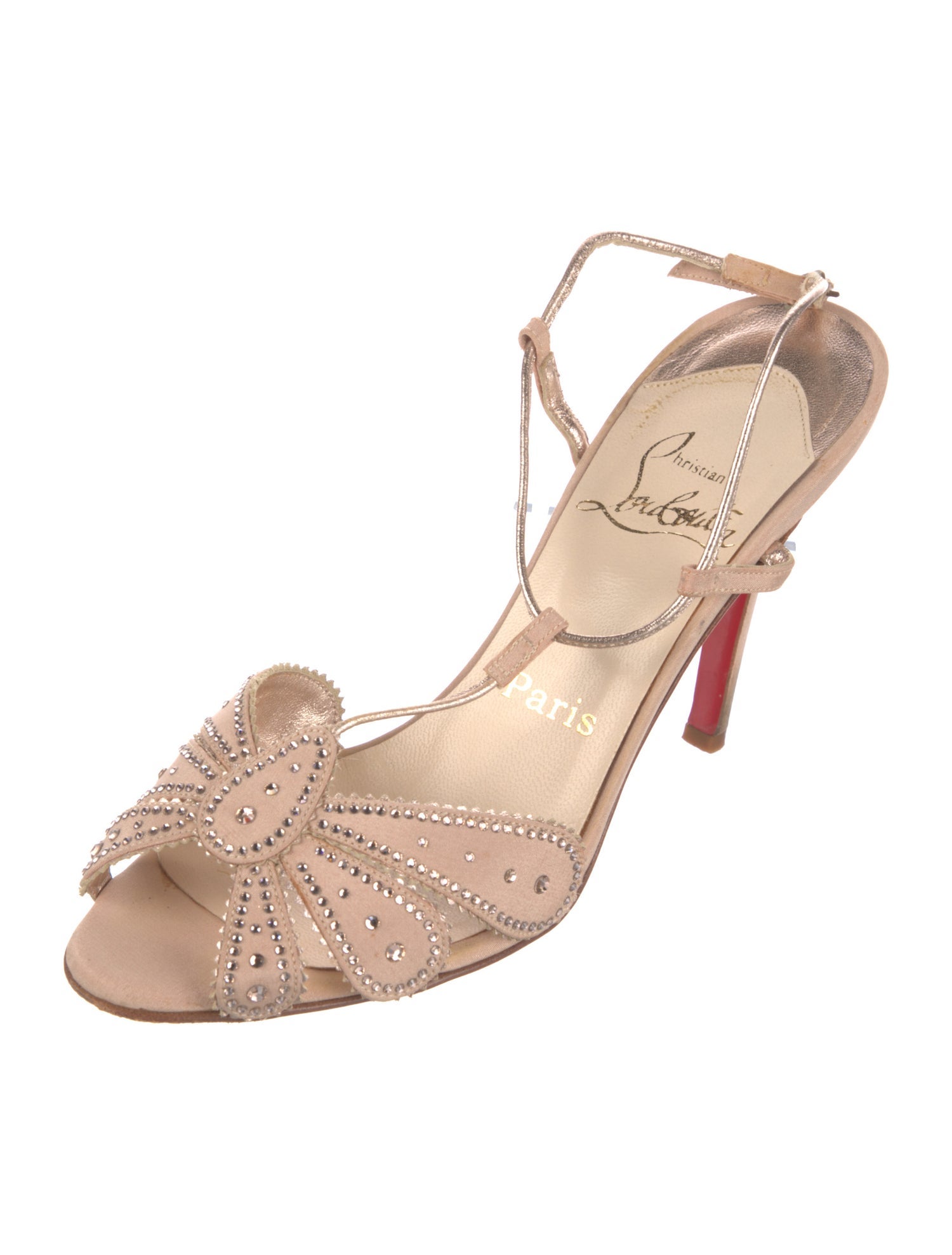Christian Louboutin Vintage Canvas Gladiator Sandals