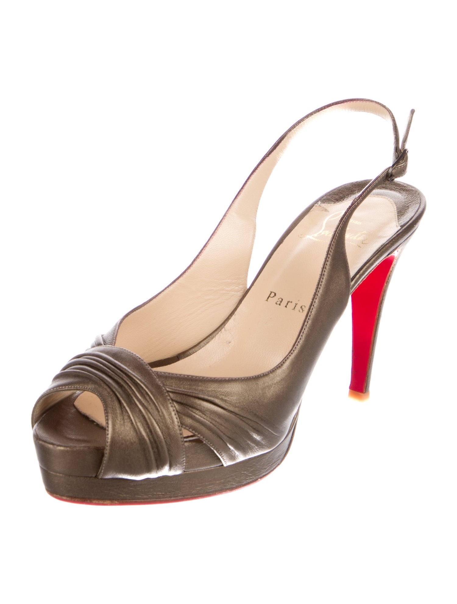 Christian Louboutin Leather Slingback Pumps