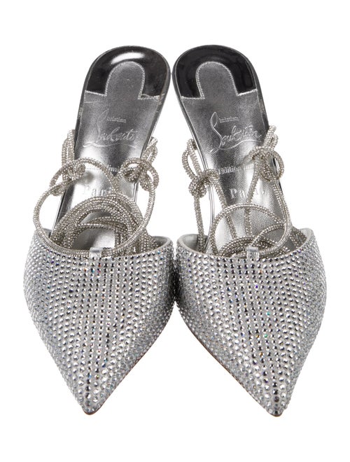 Christian Louboutin Crystal Crystal Embellishments Slingback Pumps