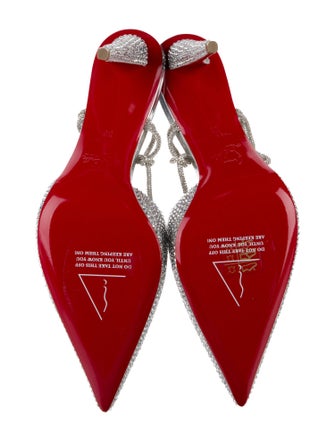 Christian Louboutin Crystal Crystal Embellishments Slingback Pumps