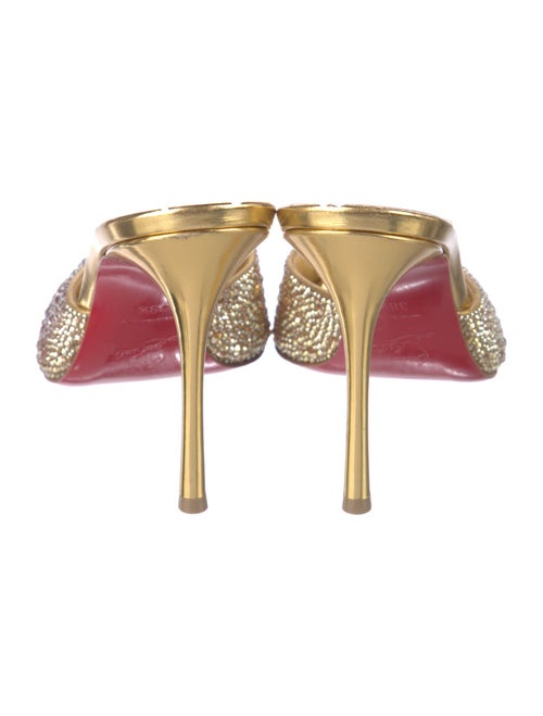 Christian Louboutin Crystal Crystal Embellishments Mules