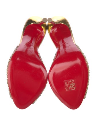 Christian Louboutin Crystal Crystal Embellishments Mules