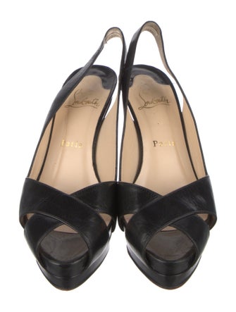 Christian Louboutin Leather Slingback Pumps