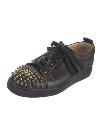 Christian Louboutin Spike Accents Leather Sneakers
