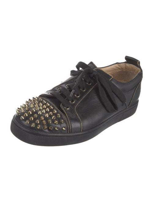 Christian Louboutin Spike Accents Leather Sneakers