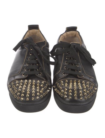 Christian Louboutin Spike Accents Leather Sneakers